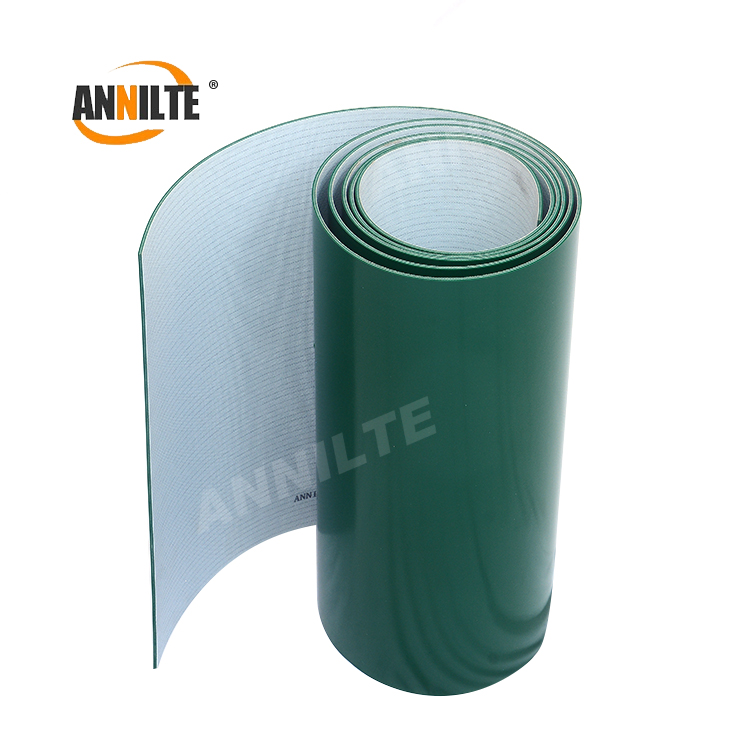 China Annilte Manufacturers Green pvc conveyor belting smooth flat conveyor belt for sale Manufacturer and Supplier Annilte
